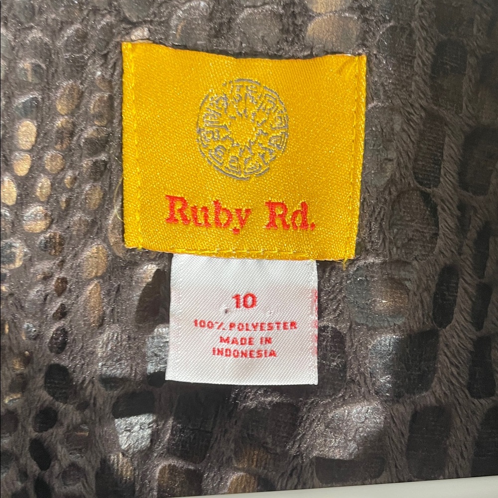 Ruby Rd. Crocodile Pattern Jacket In Gray And Bro… - image 2